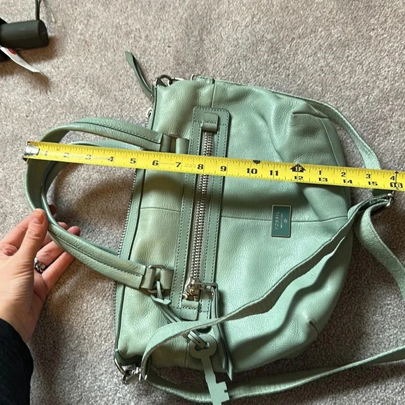 Fossil Genuine Leather Top Handle Zip Bag in Mountain Dusk - Picture 5 of 6